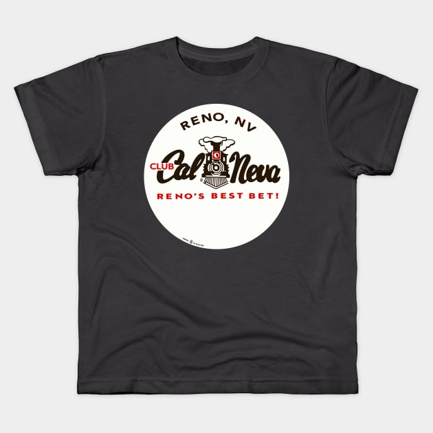 Vintage Cal Neva Club Casino Reno Nevada Ashtray Design Kids T-Shirt by StudioPM71